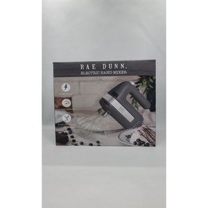 Rae Dunn Electric Hand Mixer Gray "Bake" NEW